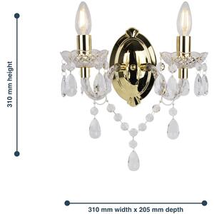 Set Of 2 Marie Therese 2lt Wall Lights