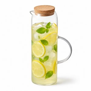 Eden & Willow Slim Glass Water Jug with Cork Lid
