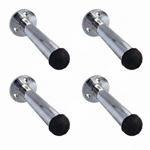 Straight Projection Door Stop 76mm - Polished Chrome - Pack of 4