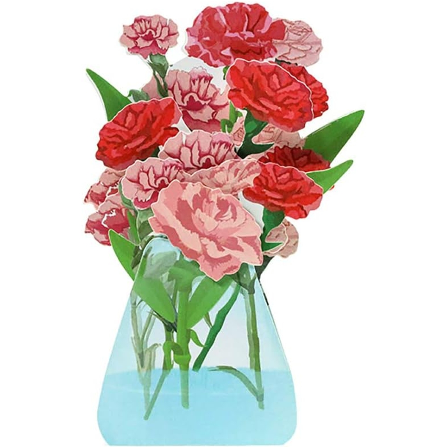 Brightfeel Blooming Tulip Wishes 3D Pop Up Greeting Card - White