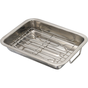 Stainless Steel Roasting Pan with Grill Rack