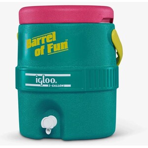 Igloo Retro Barrel of Fun 2 Gallon Drinks Dispenser Jug