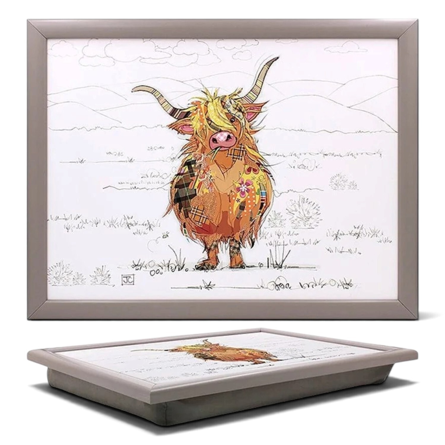 Highland Cow Lap Tray Bug Art Design Home Accessory Dining Gift Farmyard Theme - Image 8