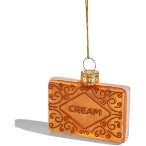 Sass & Belle Cream Biscuit Glass Christmas Tree Decoration