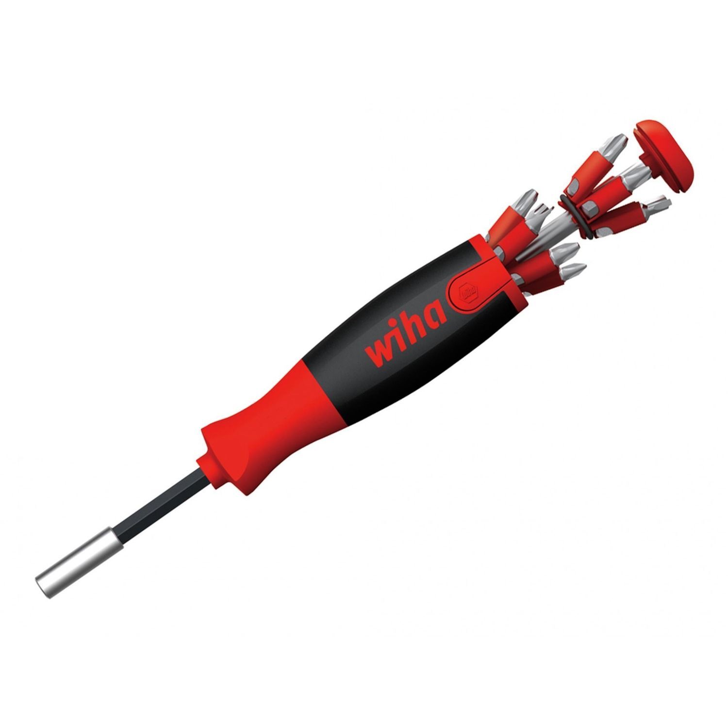 Wiha Liftup 25 Magnetic Screwdriver With Bit Magazine (Sl, Ph, Pz, Tx) A - Multi Colour