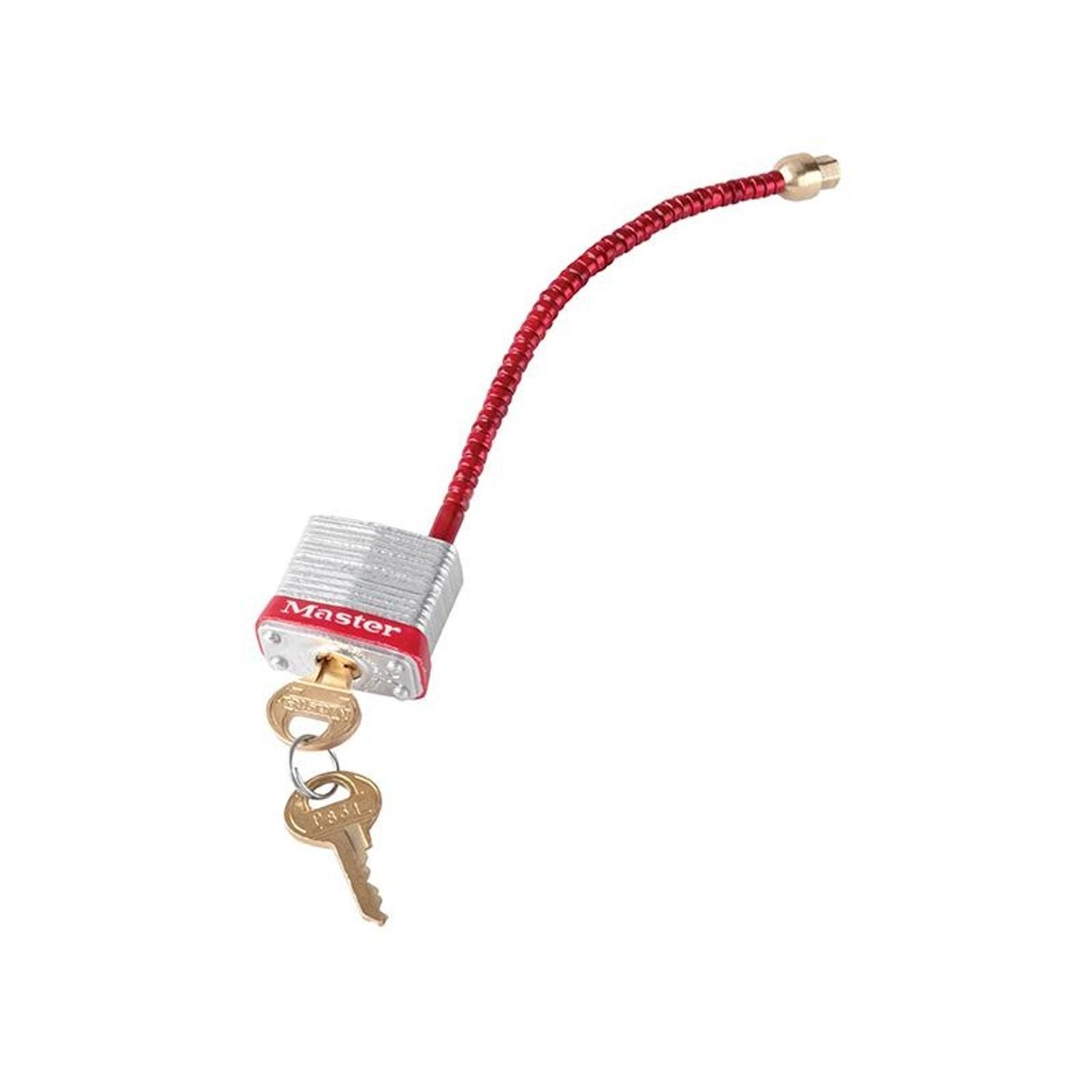 Master Lock Lockout Padlock With Flexible Braided Steel Cable Shackle A - Multi Colour