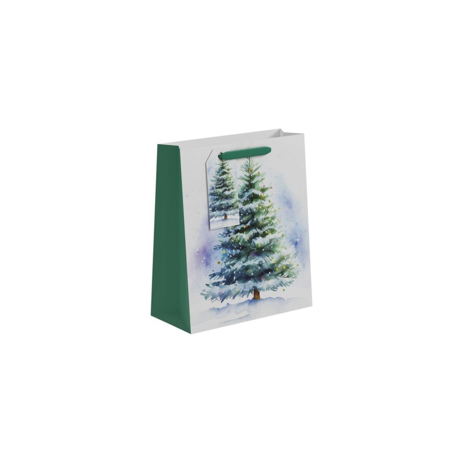 Kdmd Christmas Tree Gift Bag Medium 6 Pack Assorted Designs - Brown