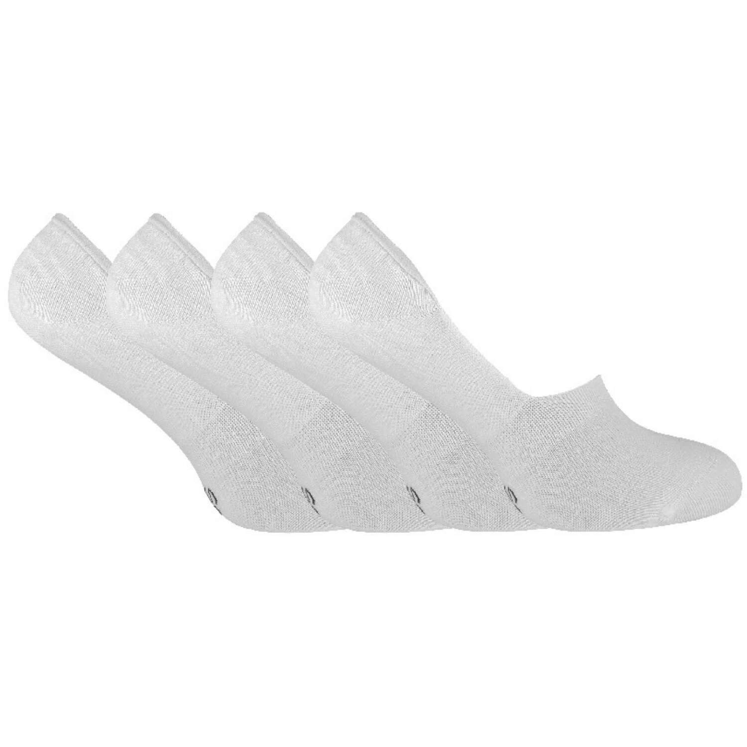 Sock Snob Mens 4 Pairs Bamboo Low Cut Liner Socks for Men & Women with Non Slip Grip - White Nylon - Size UK 7-11 - Image 3