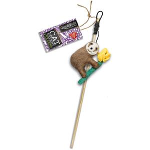 Green & Wilds Eco Friendly Natural Cat Teaser Toy with Catnip - Sally Sloth