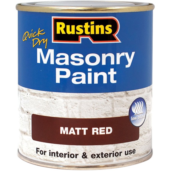 Rustins Quick Dry Masonry Paint 250ml Matt Red