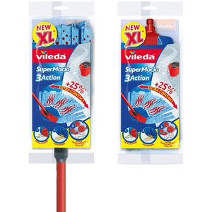 Vileda SuperMocio Microfibre Cotton Mop with Free Refill