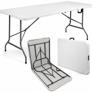 6ft Folding Table Heavy Duty Trestle Camping Table & Outdoor