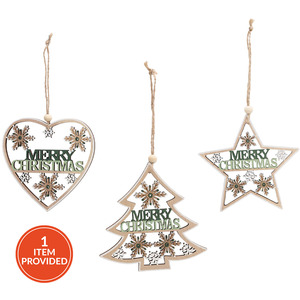 Merry Christmas Sage Hanging Decoration