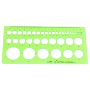 Circle Template 1mm to 36mm - Green