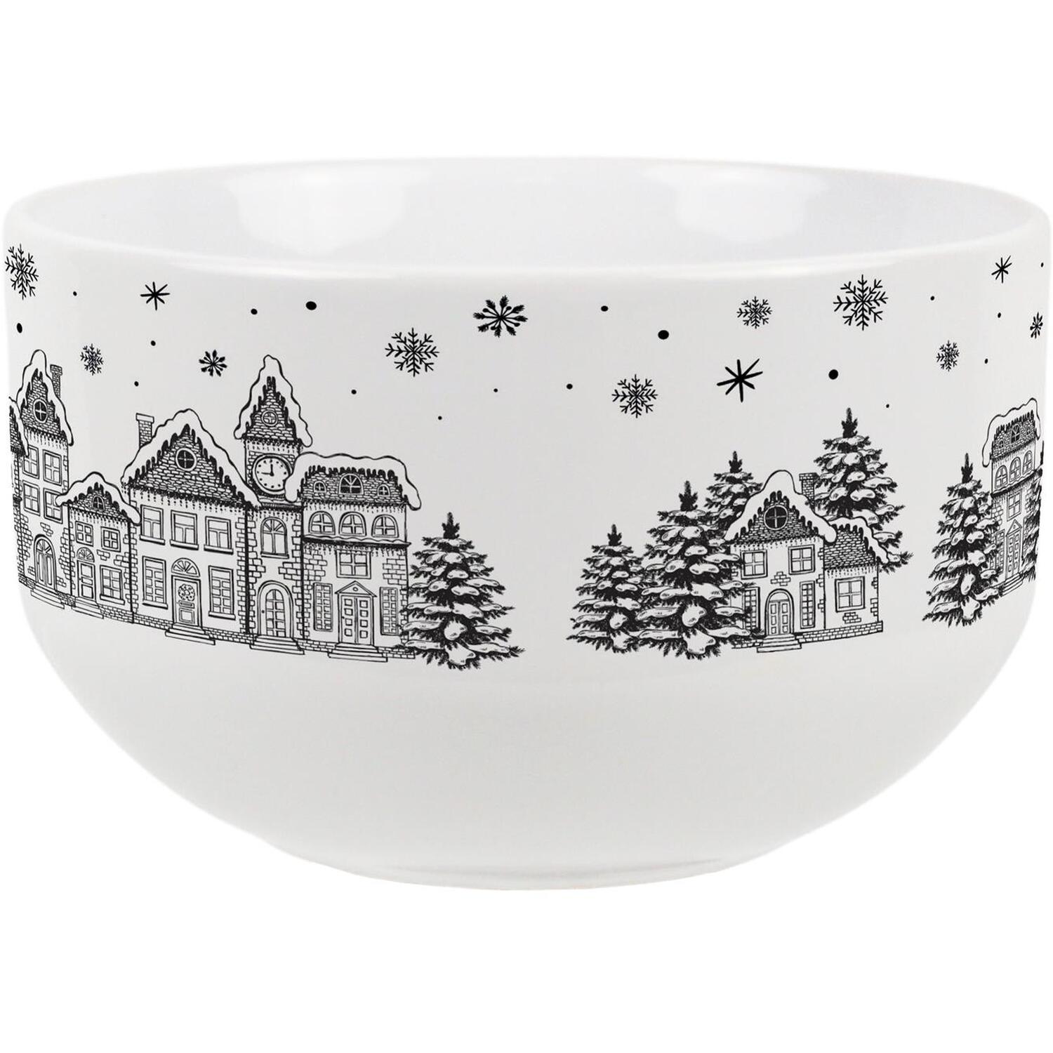 Christmas Village Ceramic Bowl - Xmas Treats/Desserts Tableware Gifts - Image 2