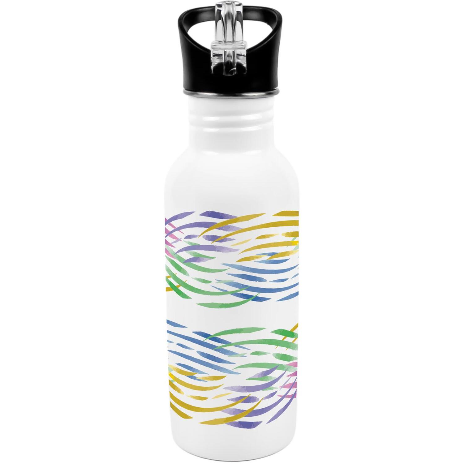 Purely Home Abstract Music Waves Metal Canteen Water Bottle - Multi