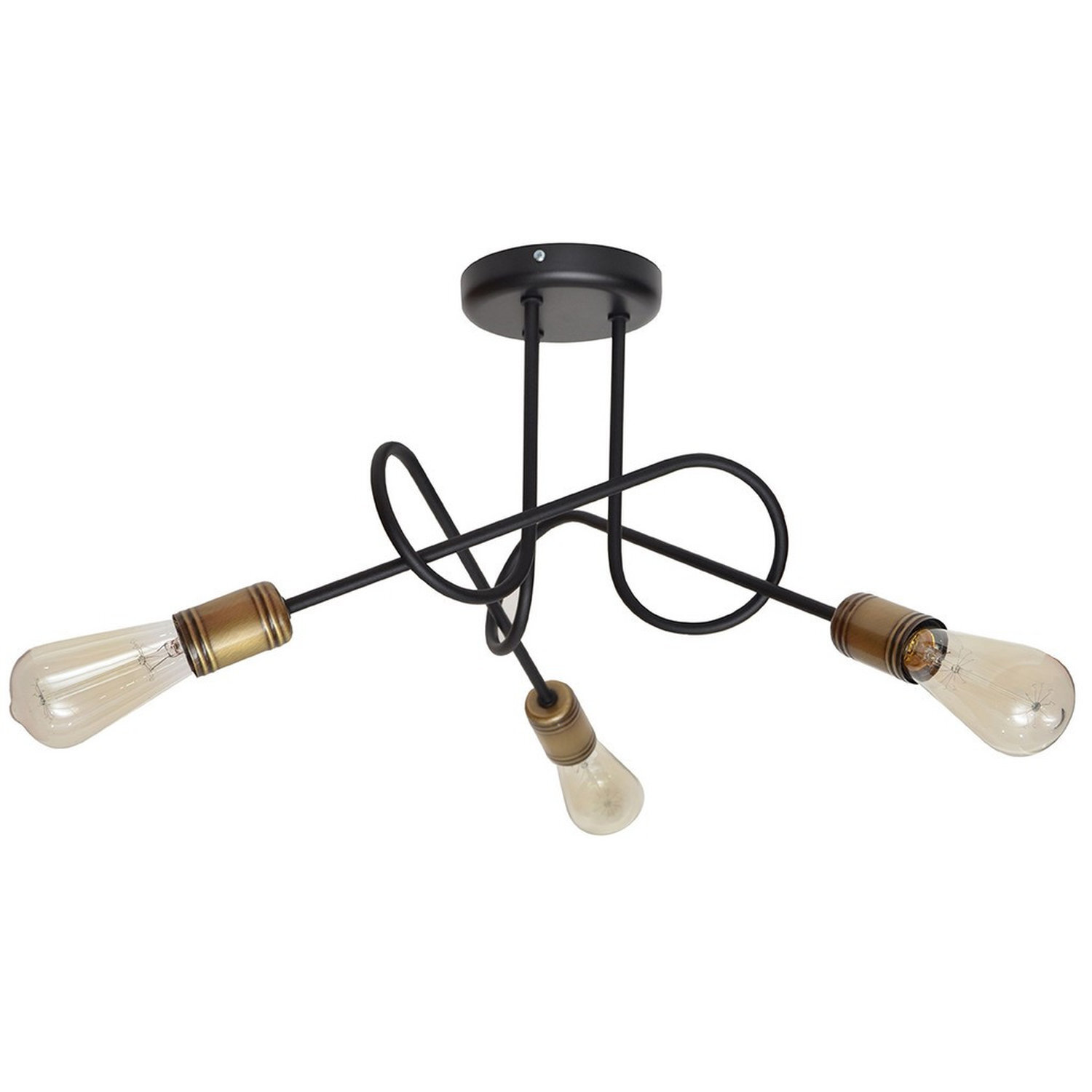 Helam Lighting Oxford Ceiling Light Black