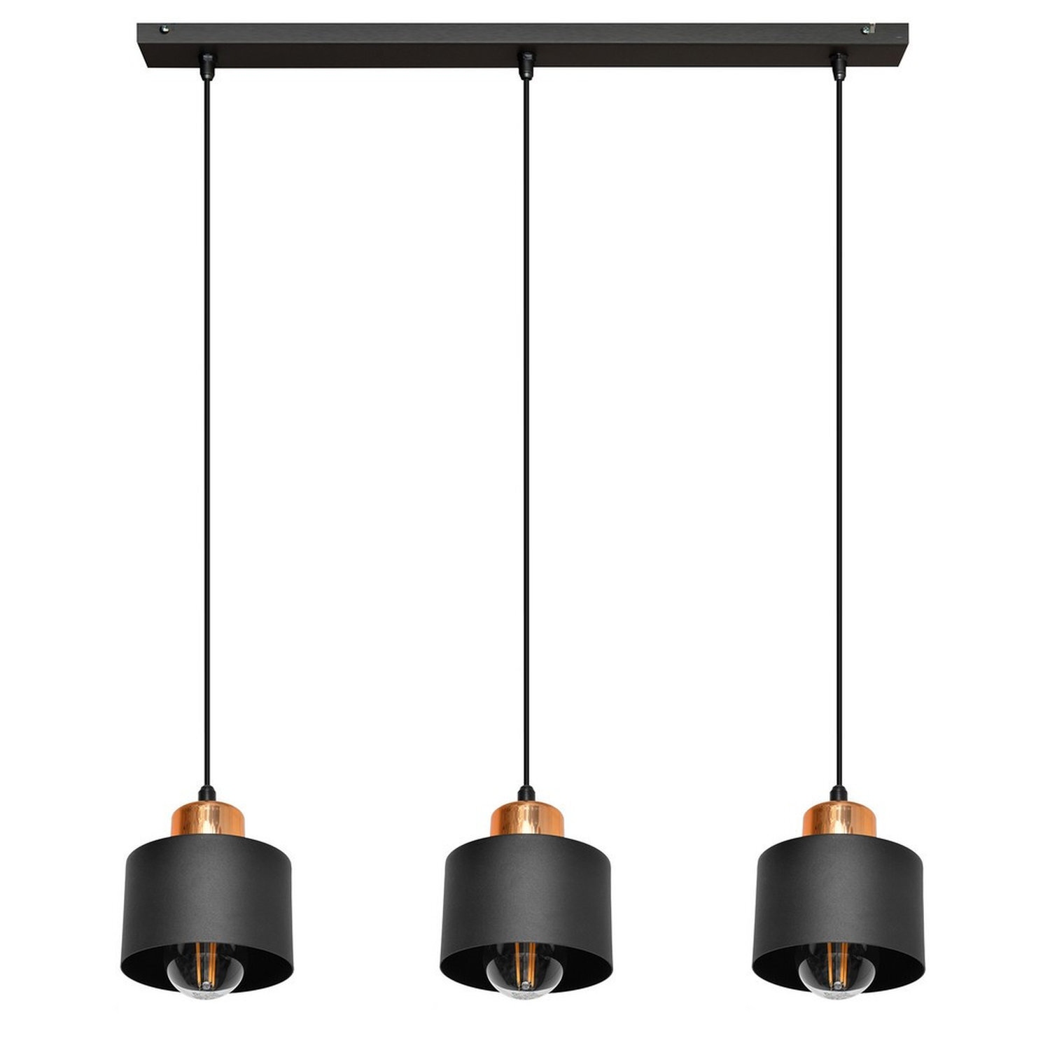 Helam Lighting Edison Pendant Light Black