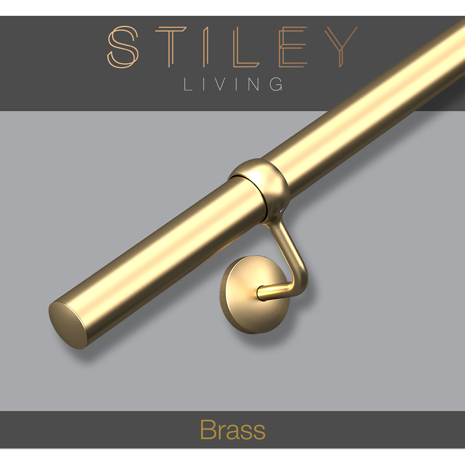 Stiley Living Wall Mounted Stair Handrail Kit With Concealed Fixings, Easy Fit, 10Yr Guarantee - Image 2