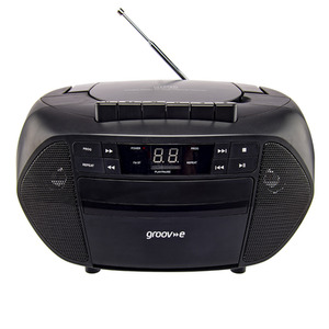Groove Traditional Portable Boombox, Cassette Player with Radio