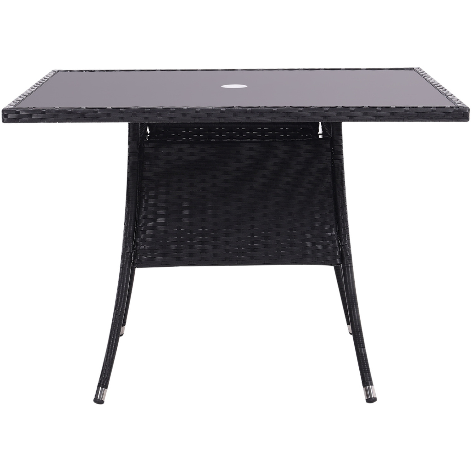 Rattan Dressing Garden Coffee Table - Black 23 1kg