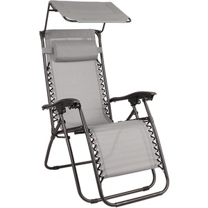 Multi Position Garden Gravity Relaxer Chair Sun Lounger with Canopy