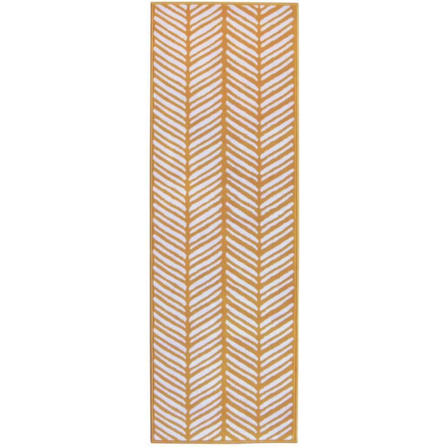 Ochre Yellow Scandi Geometric Rug - Inishmore