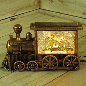 Water Spinner Christmas Train and with Santa Scene