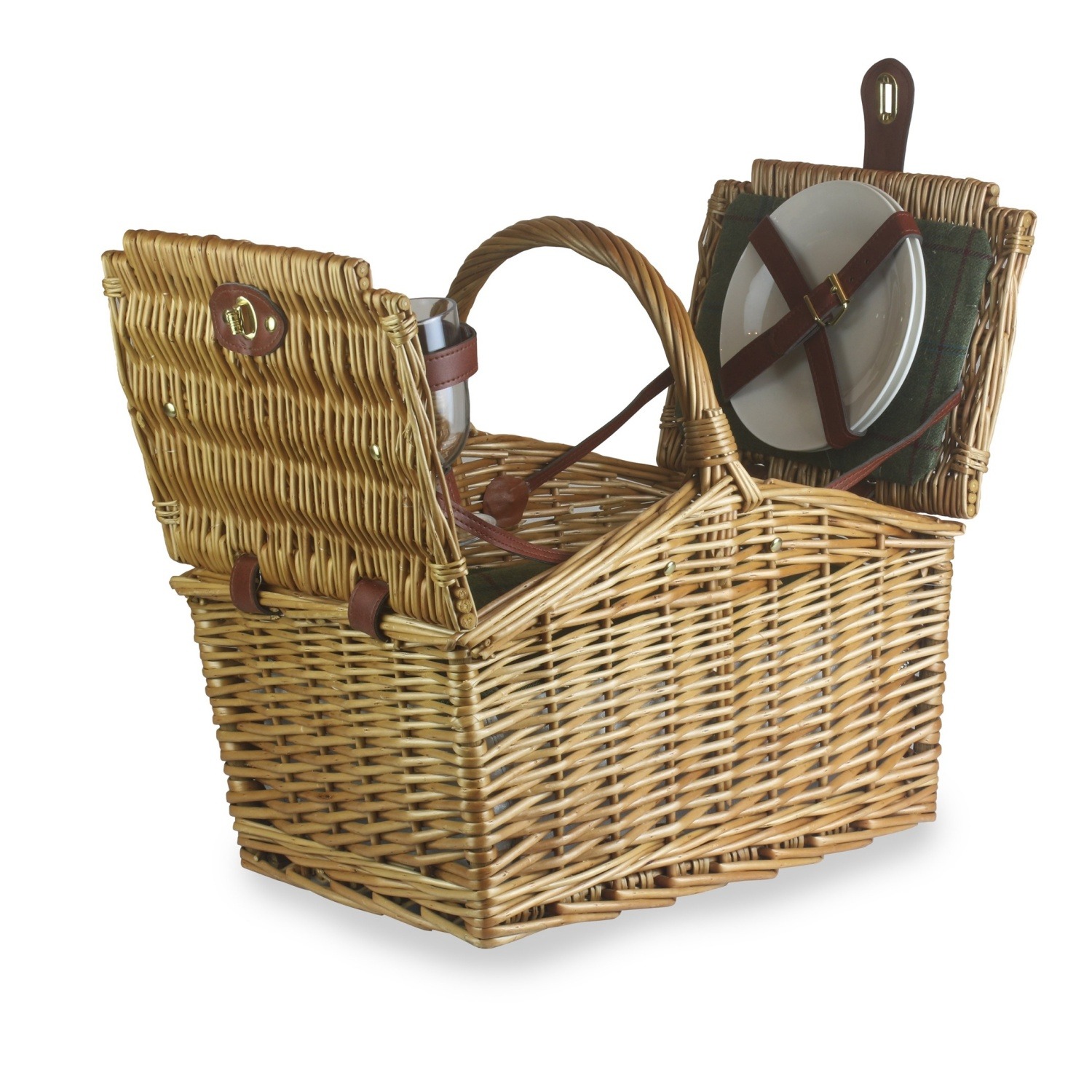Red Hamper Picknickkorb Für 2 Personen - Mit Besteck Und Weingläsern Im Schmetterling-Design