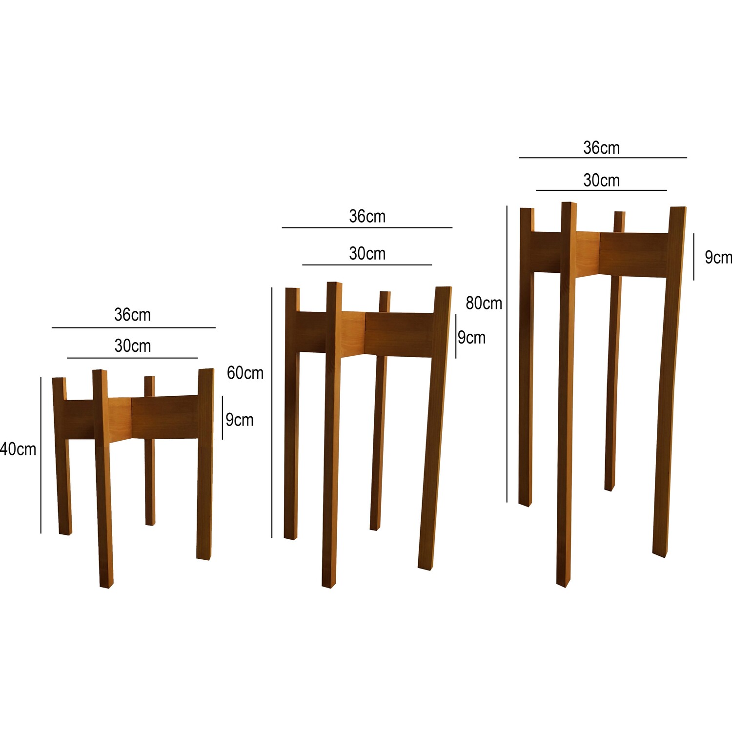 Florny 3 Pieces Plant Stand - Medium