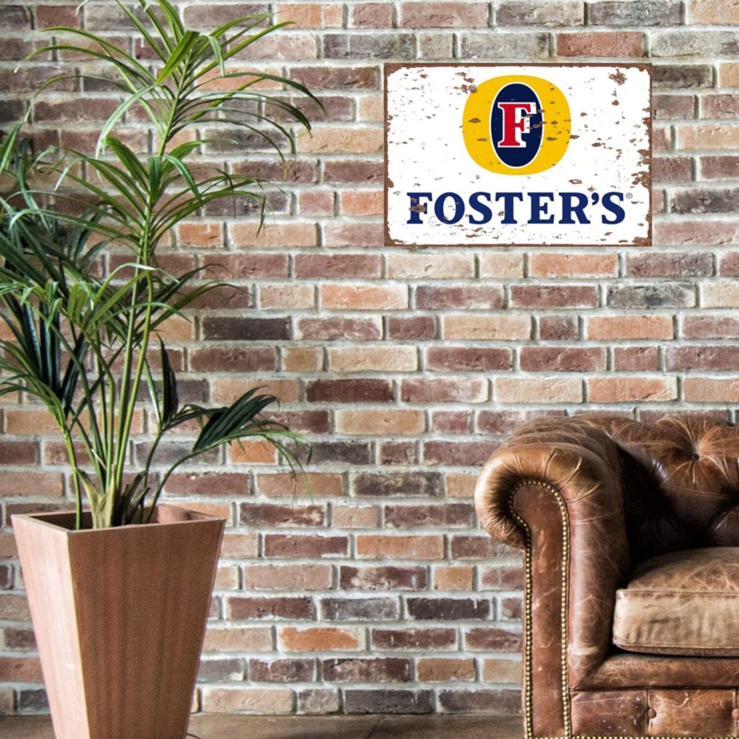 Inspire Home Dcor - Large Metal Sign Foster's Ice Cold - Mulit Colour thumbnail