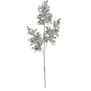 Artificial Snowy Berry Branch 78cm
