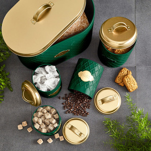 Green Neo Embossed 5 Piece Kitchen Canister Set shot 3846051