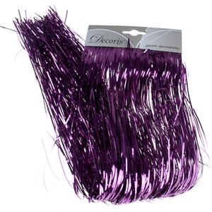 Violet Purple Lametta Foil Tinsel Garland Strand Christmas Tree 50x40cm