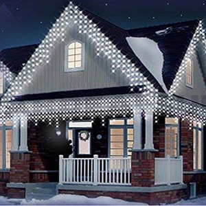 Bright White Outdoor Connectable Icicle Mains Powered Lights