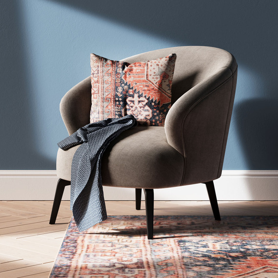 Terracotta Distressed Washable Cushion Cover