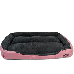 Faux Fur Dog Bed in PinkGrey XXL