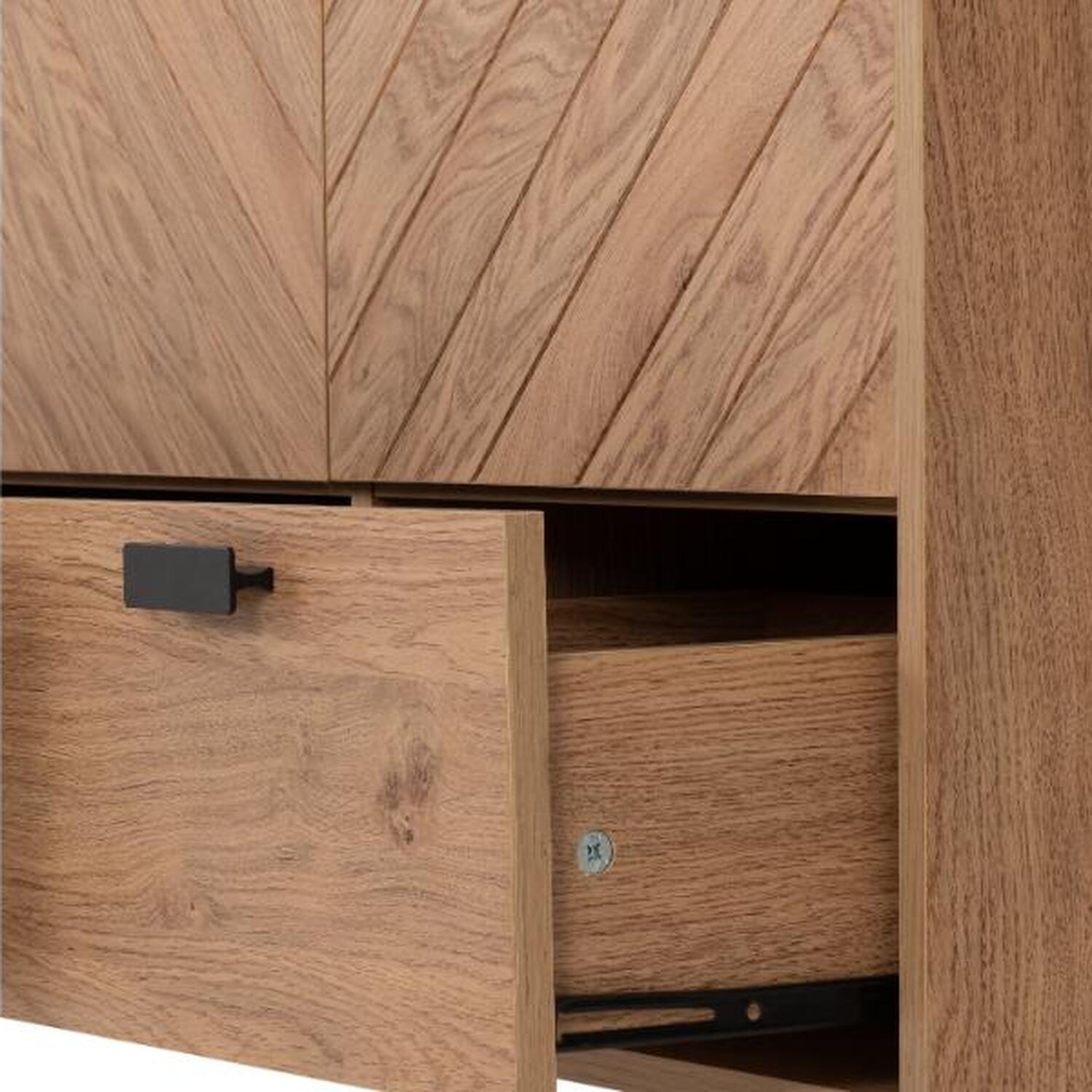 Leon 3 Drawer 2 Drawer Wardrobe - Medium Oak