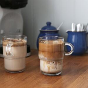 Cozy Stacking Glass Coffee Cups - 350ml - Pack of 6
