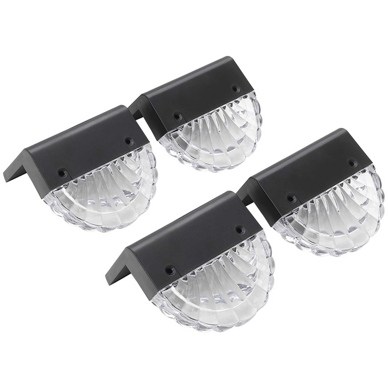 Image of 4Pcs Outdoor Solar-Powered RGB Wall Light&hellip;