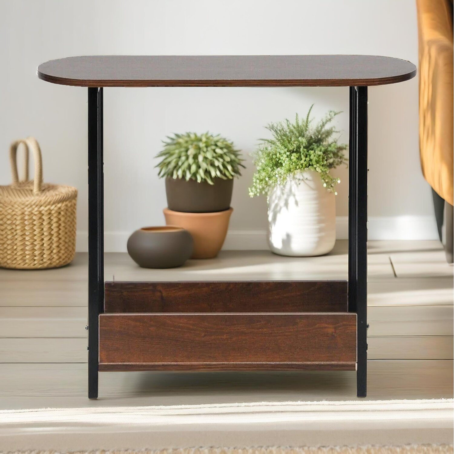 2 Tier Narrow Side Table Living Room Furniture
