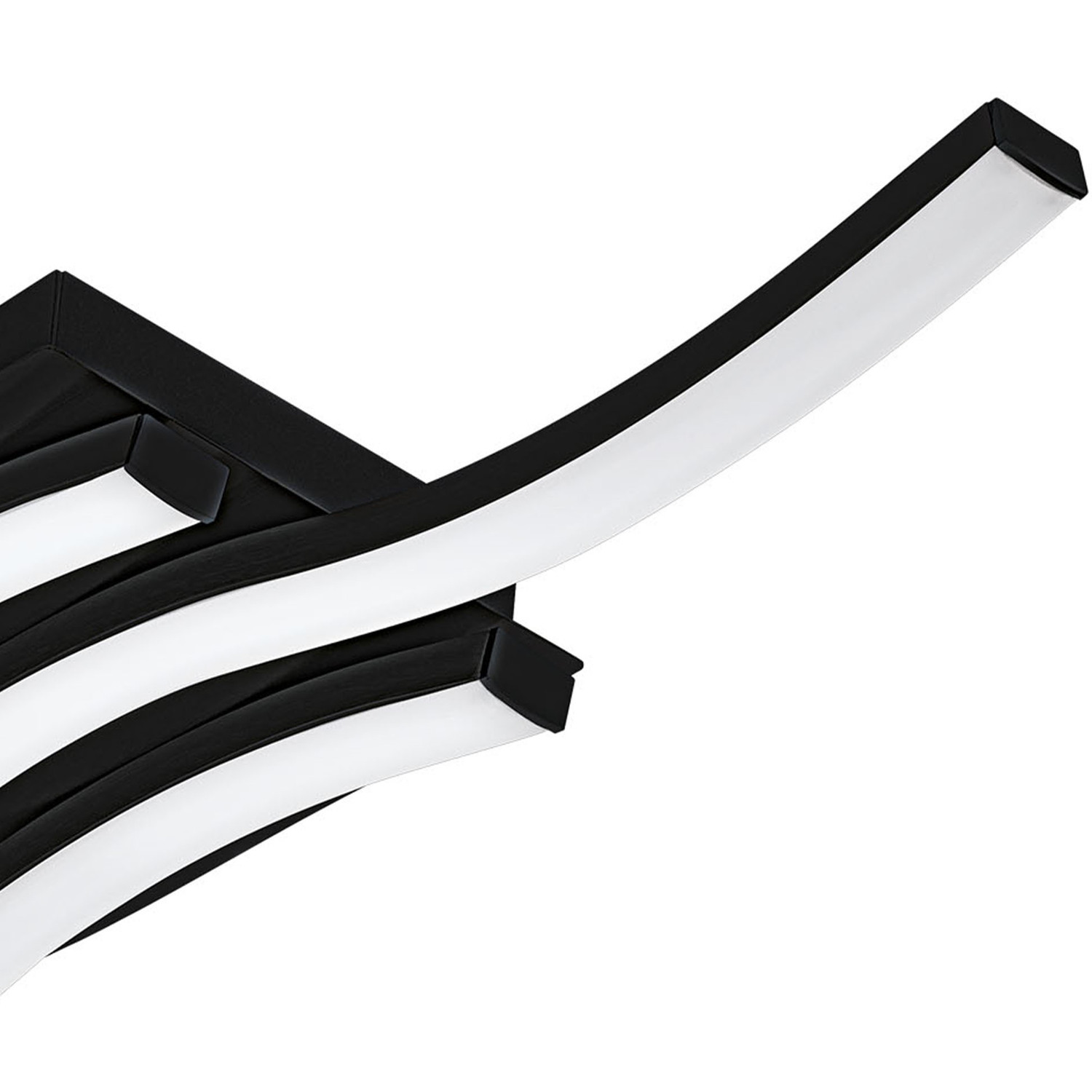 Eglo Basic Cabezas-e Black Steel Plastic 3 Flame Wall Or Ceiling Light 4000k - Black