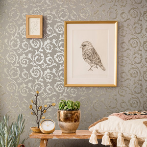 Galerie Industrial Effects Feathered Floral Wallpaper