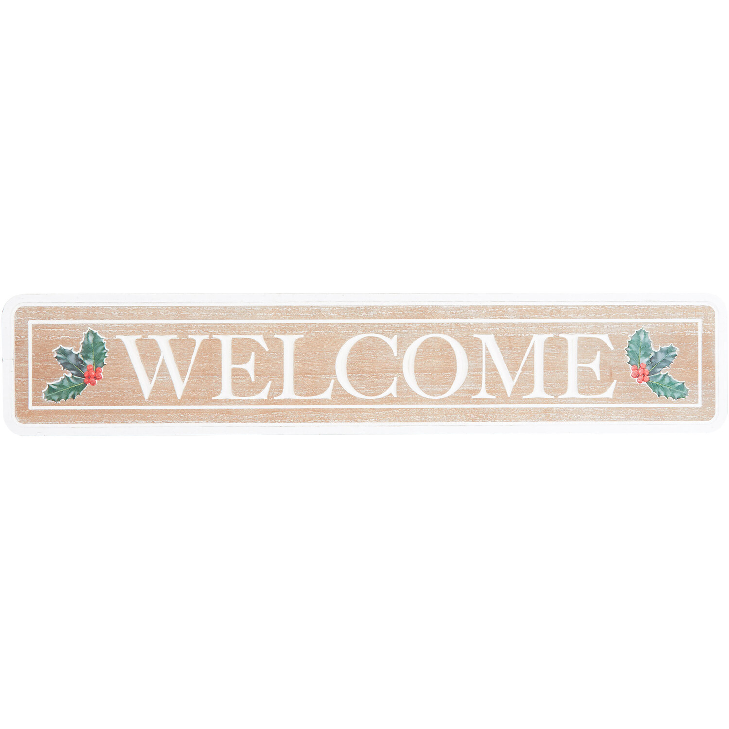 Rustic Holly Wood Effect Sign