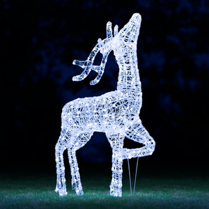 1.4M Soft Acrylic Light Up Elegant Stag with 300 White LEDs