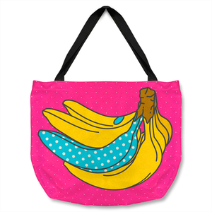 Pop art banana Designer Tote bag
