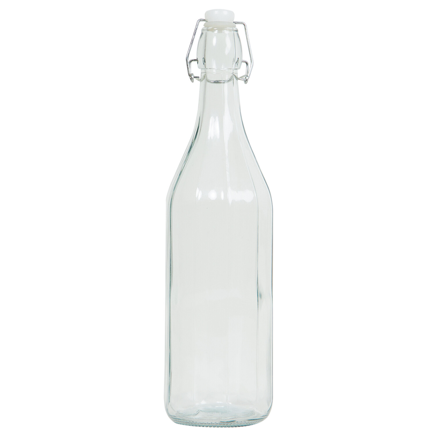 1L Ribbed Bottle and Clip