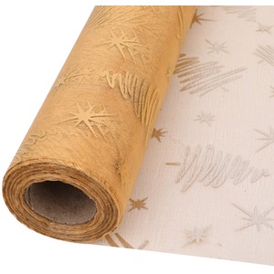Organza Roll Snow Sheer Glitter Fabric