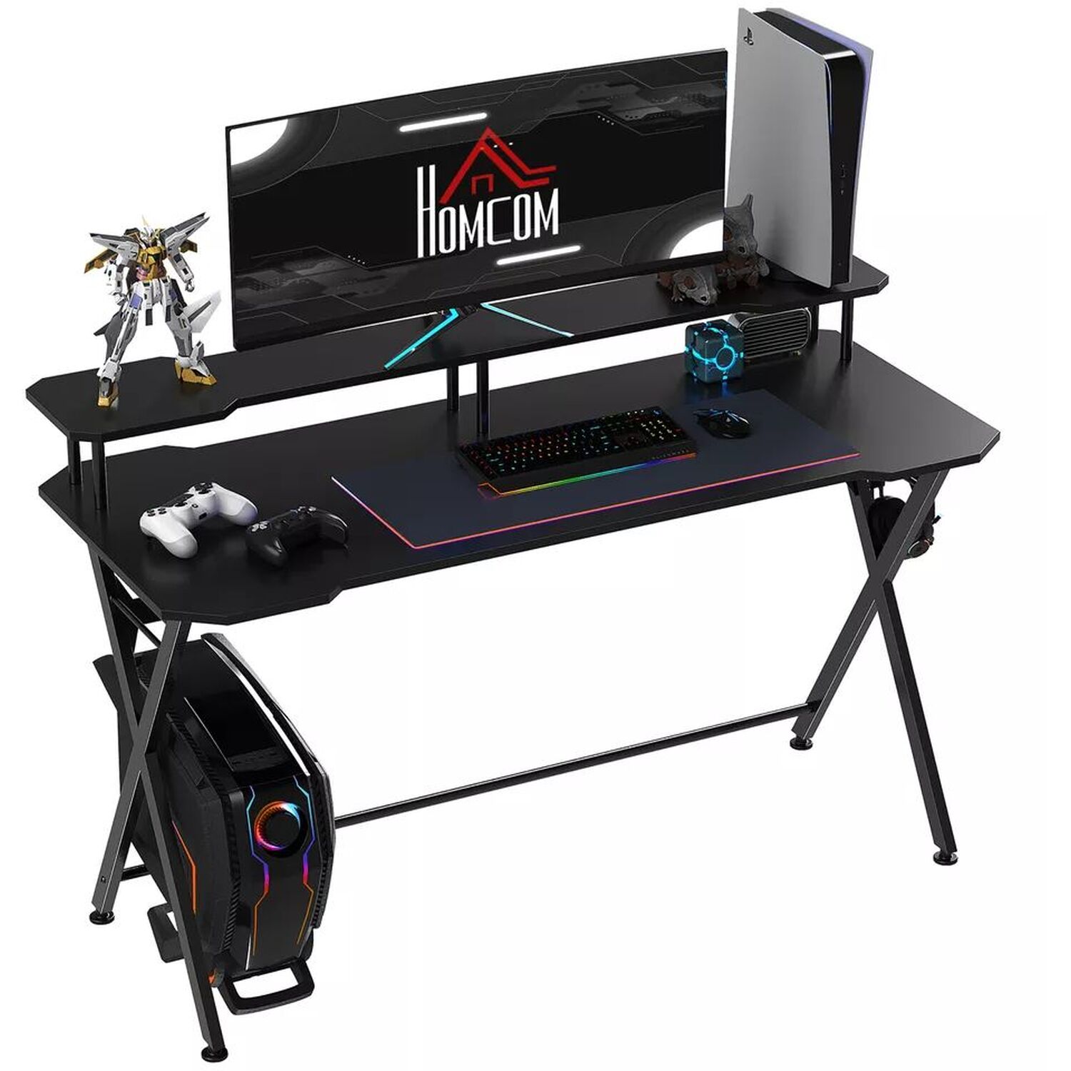 Metal Gaming Desk - Black
