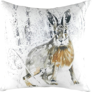 Xmas Hare Hare Polyester Filled Cushion